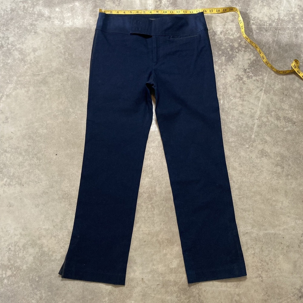 Isabel Marant Women's Pants 42 US 14 Navy Blue High Rise Flare Leg Trousers
